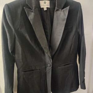 NEW BLAZER SIZE XLARGE  LINED, SATIN LAPELLE AND BACK HAS LACE BY ALTUZARRA